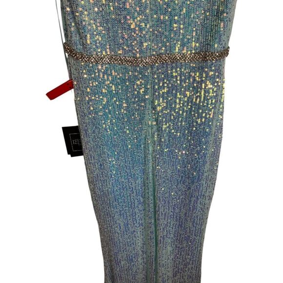 Mac Duggal 0 Dress Sequined High Neck Flutter Sleeve Gown Mermaid Illusion 26942 - Picture 13 of 16